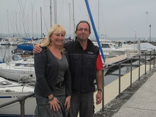 Marie-Christine Chambat secrétaire et Yves Erganian Garde-Port de Sciez