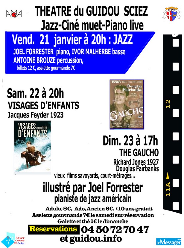 Jazz - Ciné-muet & Piano-live - Théâtre du Guidou 