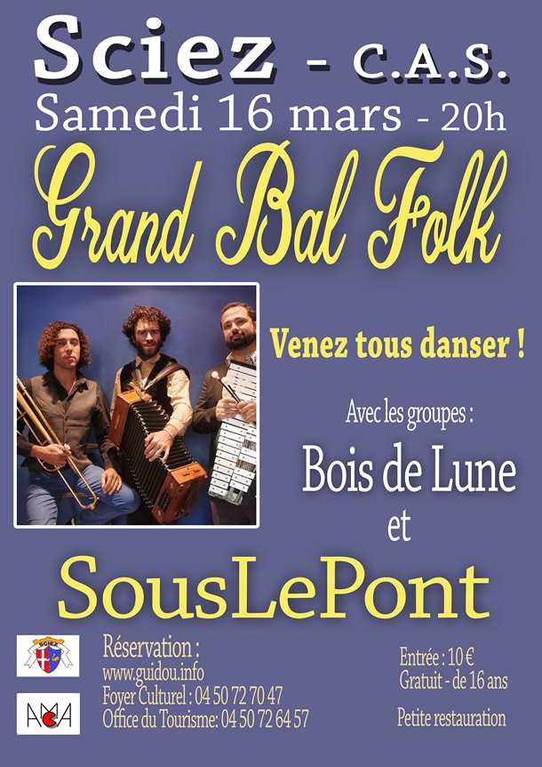 Annonce Bal Folk sciez 16 Mars 2019