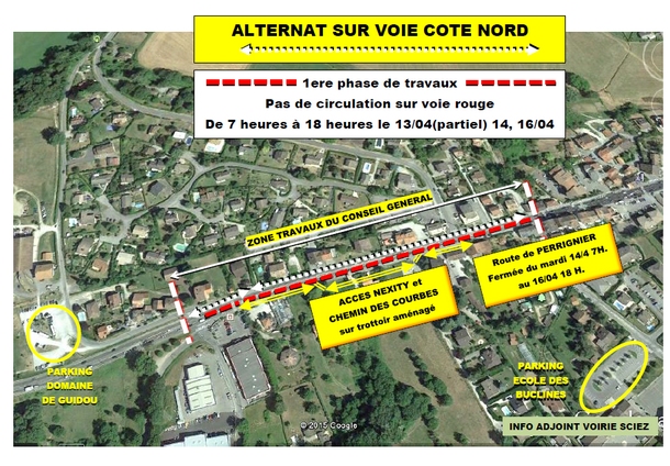 TRAVAUX RD 1005 SCIEZ BONNATRAIT AVRIL 2015