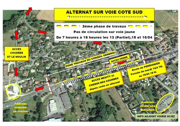 TRAVAUX RD 1005 SCIEZ BONNATRAIT AVRIL 2015